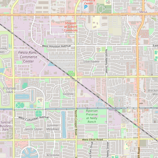 OpenStreetMap map of Gilbert Substation, AZ