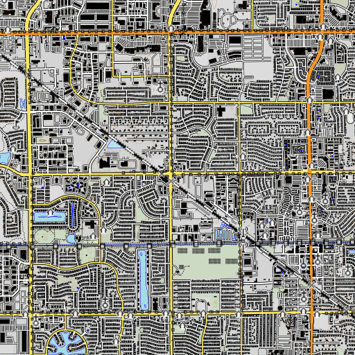 OpenTopoMap map of Gilbert Substation, AZ