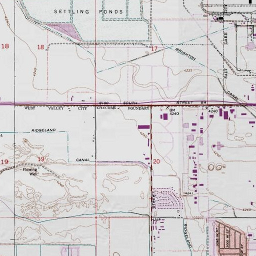 USGS 24K topo map of Brighton Addition, UT