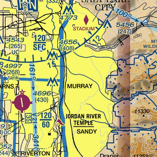 FAA VFR chart of Ute, UT