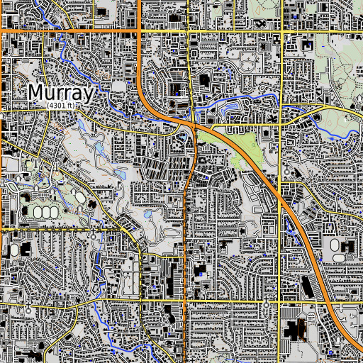 OpenTopoMap map of Ute, UT