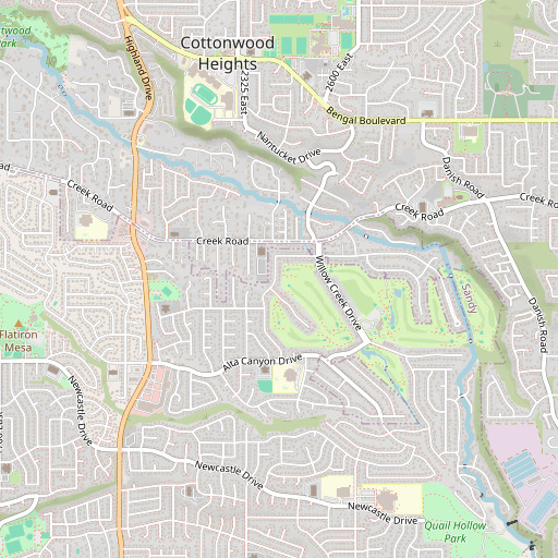 OpenStreetMap map of Ridge Point, UT