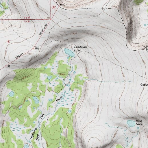 USGS 24K topo map of Lightning Park, UT