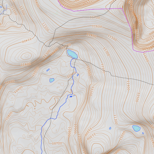 OpenTopoMap map of Lightning Park, UT