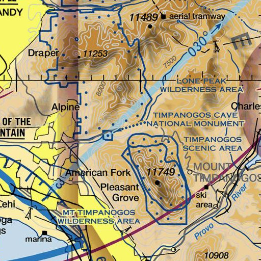 FAA VFR chart of North Mill Campground, UT