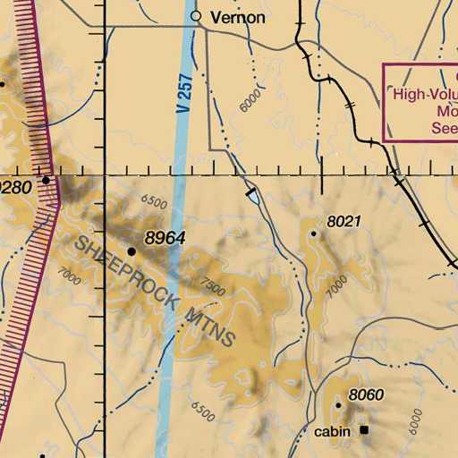 FAA VFR chart of Red Skin Knolls, UT