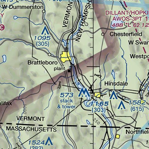 FAA VFR chart of Broad Brook, VT
