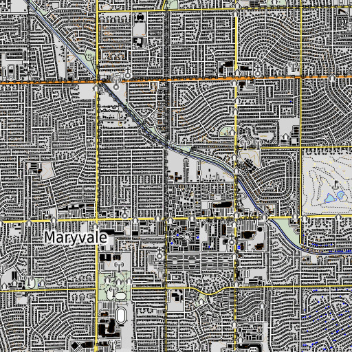 OpenTopoMap map of Heatherbrae Elementary School, AZ
