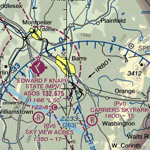 FAA VFR chart of Cobble Hill School, VT