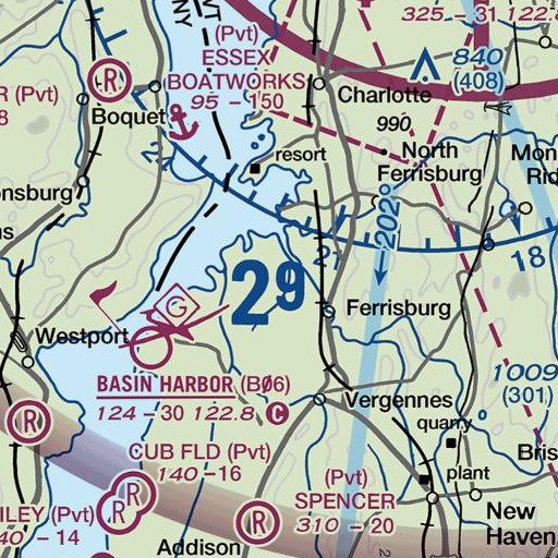 FAA VFR chart of Goose Creek, VT