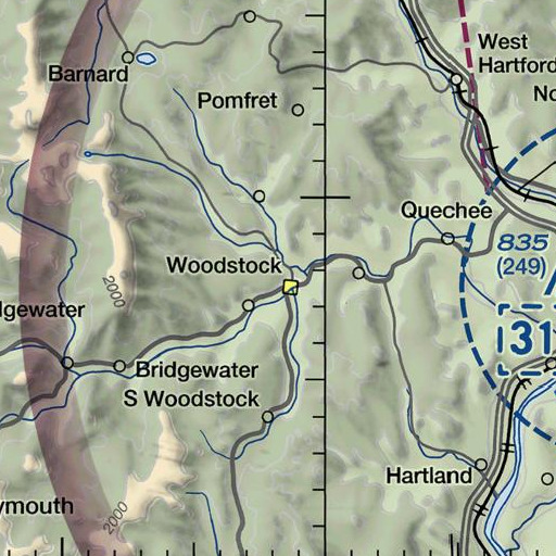 FAA VFR chart of Mount Tom, VT