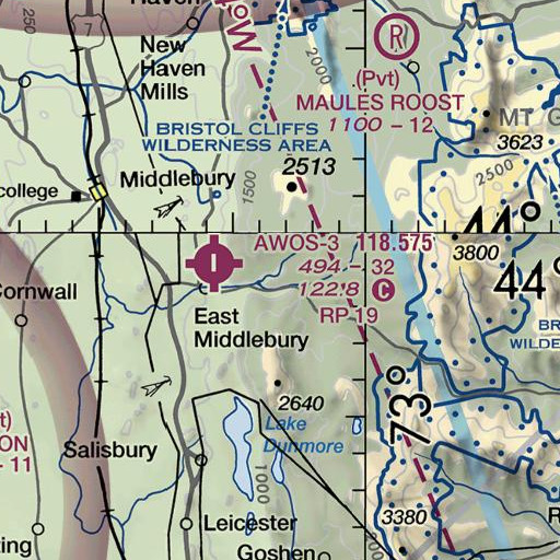 FAA VFR chart of Dragon Brook, VT