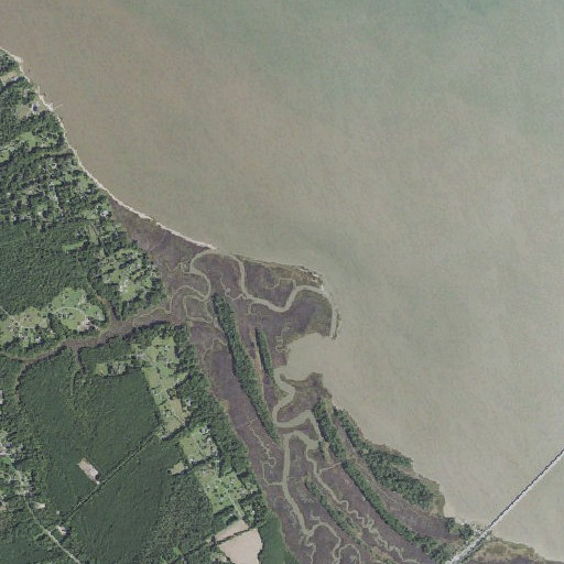 Aerial imagery of Ballard Marsh, VA