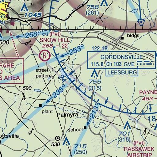 FAA VFR chart of Boston Creek, VA