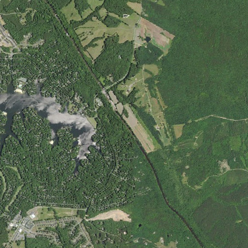 Aerial imagery of Boston Creek, VA