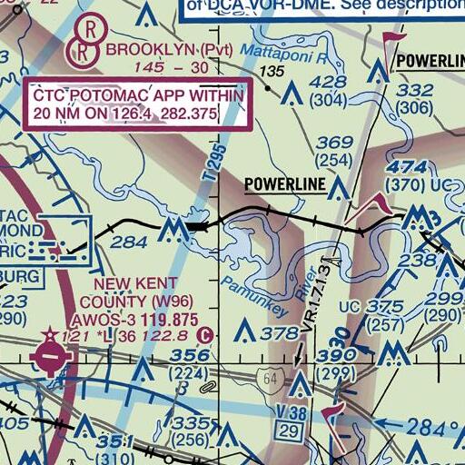 FAA VFR chart of Chamberlayne Point, VA