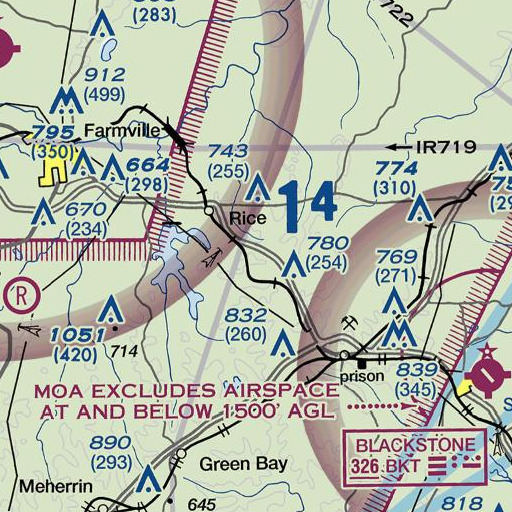 FAA VFR chart of High Rock, VA