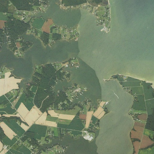 Aerial imagery of Killneck Creek, VA