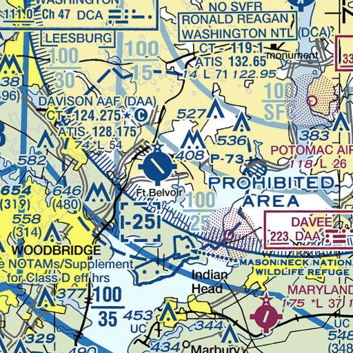 FAA VFR chart of Mason Run, VA