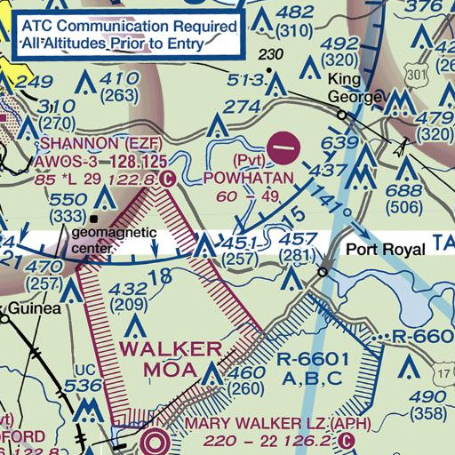 FAA VFR chart of Mount Swamp, VA