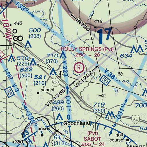 FAA VFR chart of Owens Creek, VA