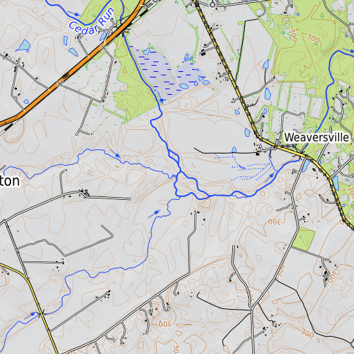OpenTopoMap map of Owl Run, VA