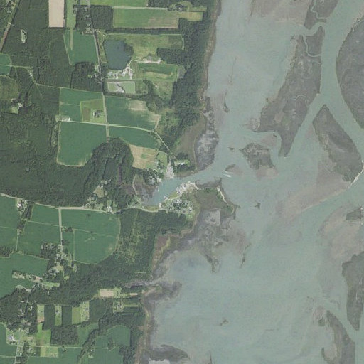 Aerial imagery of Oyster Slip, VA