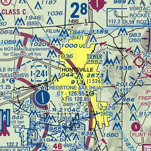 FAA VFR chart of Stone Middle School, AL