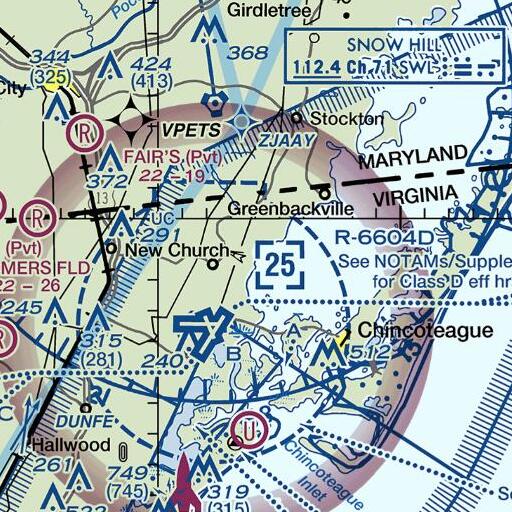 FAA VFR chart of Red Hill, VA