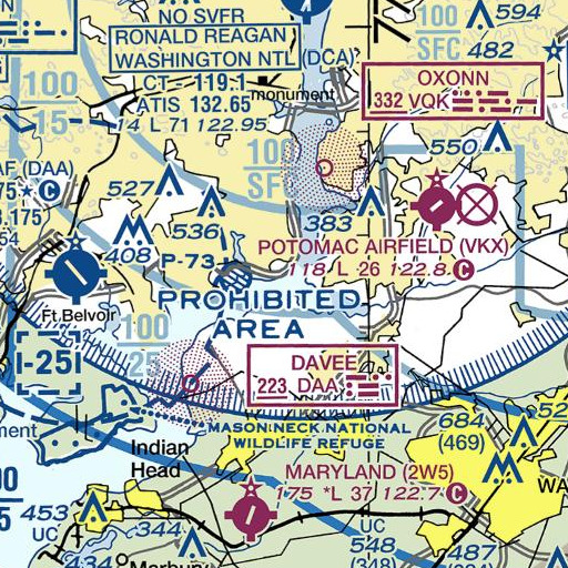 FAA VFR chart of Sheridan Point, VA