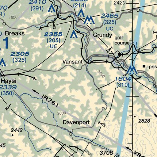 FAA VFR chart of Shortridge Branch, VA