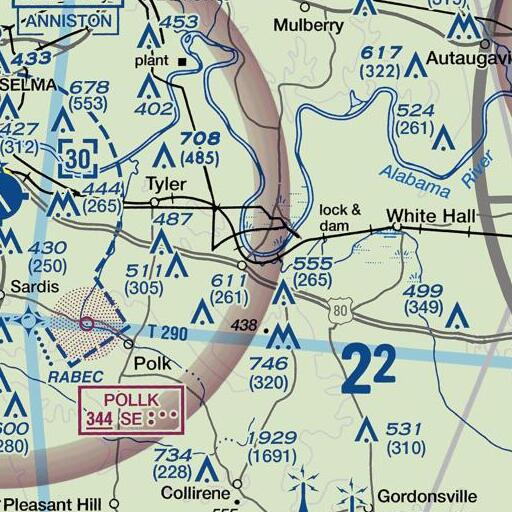 FAA VFR chart of Benton Landing, AL