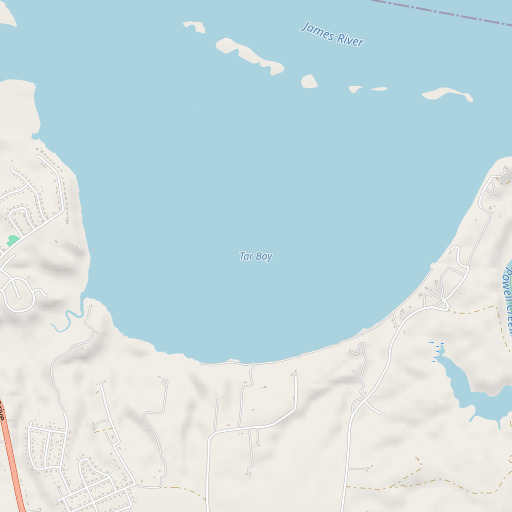 OpenStreetMap map of Tar Bay, VA