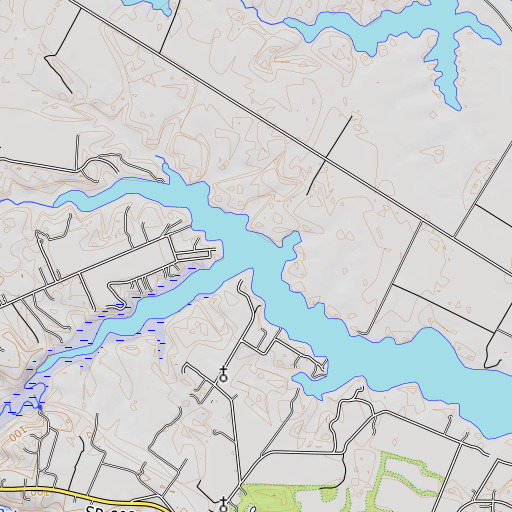 OpenTopoMap map of Turtle Point, VA