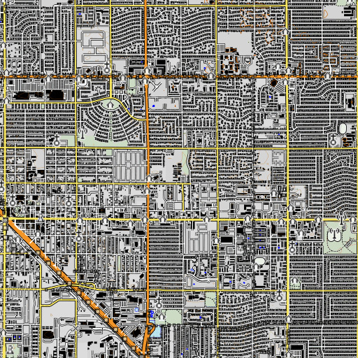 OpenTopoMap map of Melvin E Sine School, AZ