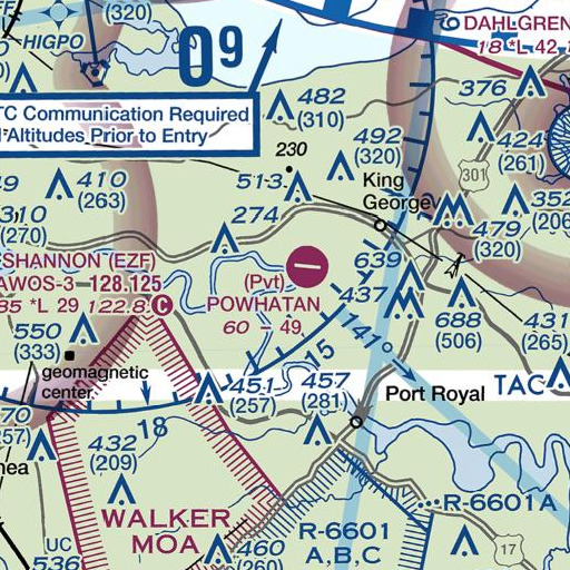 FAA VFR chart of White Marsh, VA
