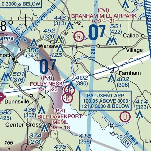 FAA VFR chart of Booker Bar, VA