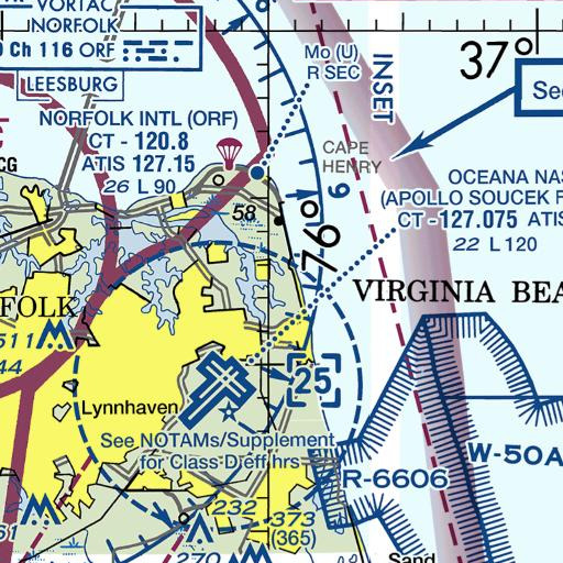 FAA VFR chart of Cavalier Park, VA