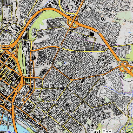 OpenTopoMap map of Dickinson School, VA