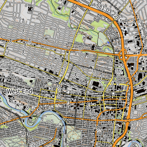 OpenTopoMap map of Loudon School, VA