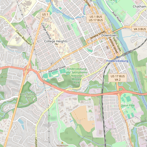 OpenStreetMap map of Monfort Academy, VA