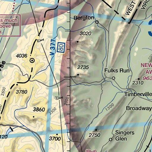 FAA VFR chart of Broad Top, VA