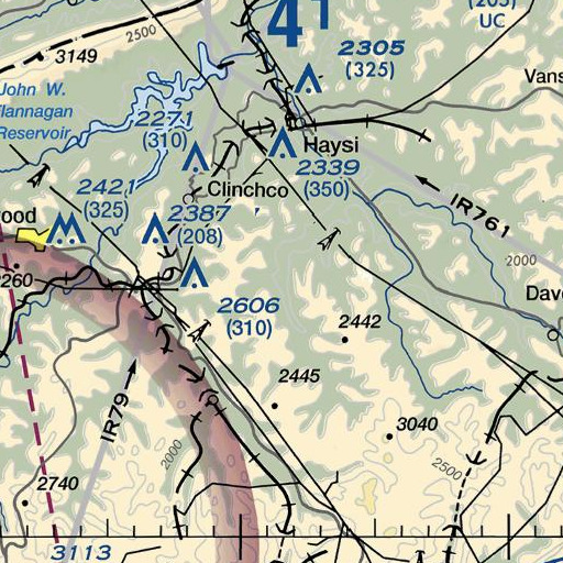 FAA VFR chart of Dog Branch, VA