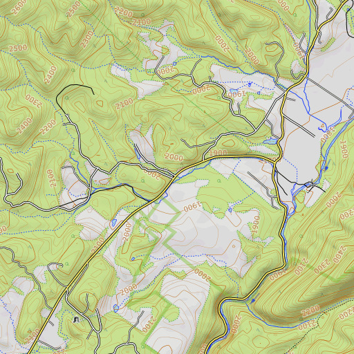 OpenTopoMap map of Flood, VA