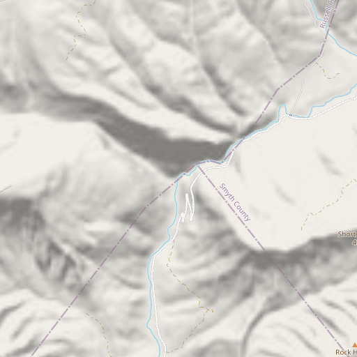 OpenStreetMap map of Red Creek, VA