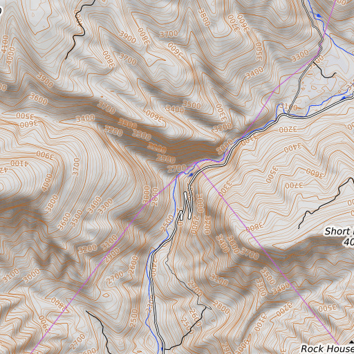 OpenTopoMap map of Red Creek, VA