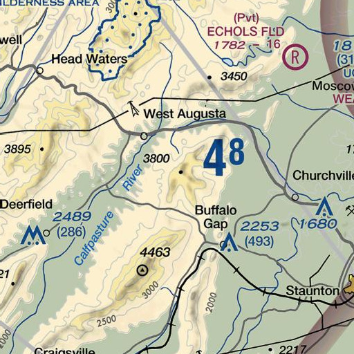 FAA VFR chart of Red Oak Spring, VA