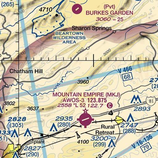 FAA VFR chart of Redding Gap, VA