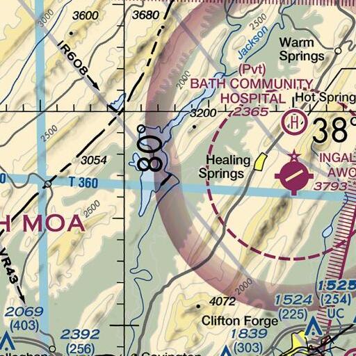 FAA VFR chart of The Gorge, VA