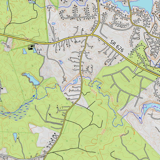 OpenTopoMap map of Crostick Dam, VA